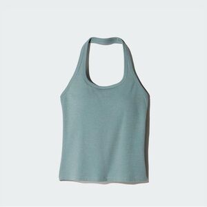 Uniqlo Light Green Open Back Halter Bra Top